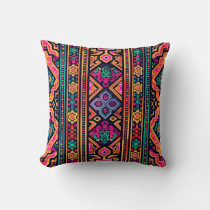 Hmong Brocade Pattern Throw Pillow