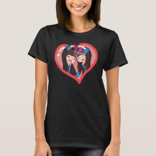 Hmong Miao Girl Woman Heart Boy Man Couple Love Hm T-Shirt