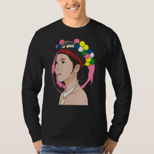 Hmong Miao Proud Traditional Girl Woman Hmoob Ethn T-Shirt