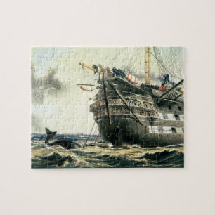 HMS Agamemnon laying the original Atlantic cable, Jigsaw Puzzle
