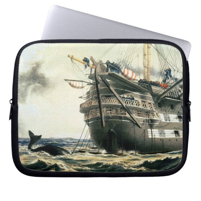 HMS Agamemnon laying the original Atlantic cable, Laptop Sleeve (Front)