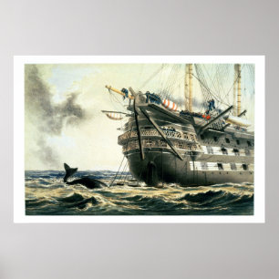 HMS Agamemnon laying the original Atlantic cable, Poster