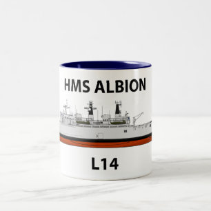 HMS Albion, orig config, Two-Tone Coffee Mug