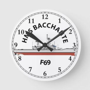 HMS BACCHANTE - F69 - LEANDER ORIG ROUND CLOCK