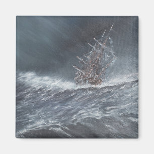 HMS Beagle in a storm off Cape Horn Magnet