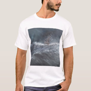 HMS Beagle in a storm off Cape Horn T-Shirt