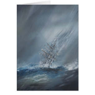 HMS Beagle in Storm off Cape Horn 24th December