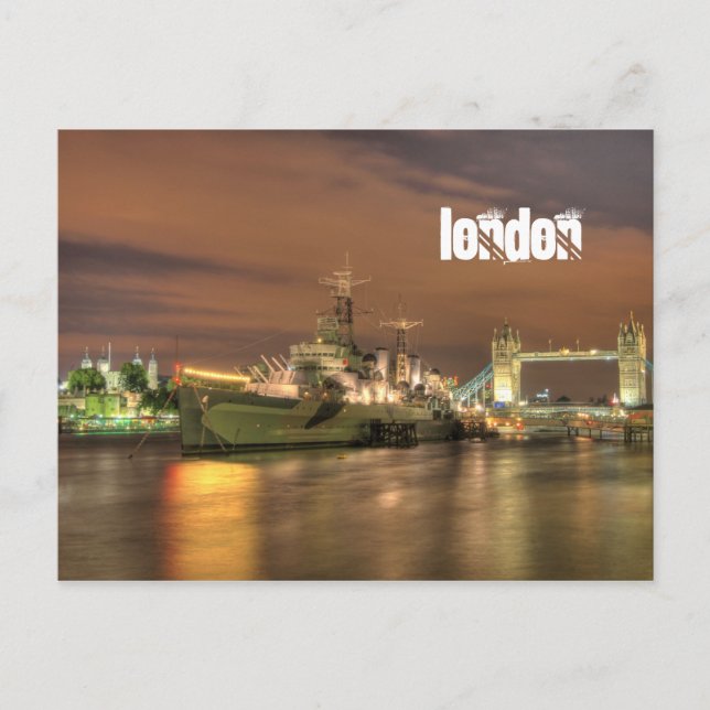 HMS Belfast à Londres Carte postale (Devant)