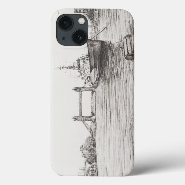 HMS Belfast on the river Thames London.2006 Case-Mate iPhone Case (Back)