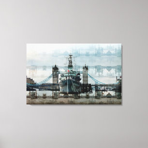Hms Belfast On The Thames Canvas Print