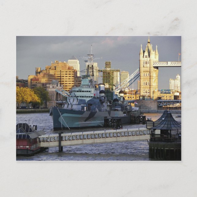 HMS Belfast. Postcard (Front)