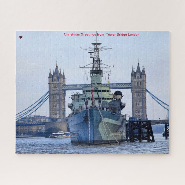 HMS Belfast Tower Bridge London Jigsaw Puzzle (Horizontal)