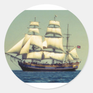 HMS Bounty Classic Round Sticker