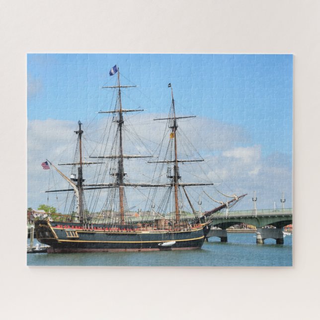 HMS Bounty Galleon Ship Glossy Poster Jigsaw Puzzle (Horizontal)