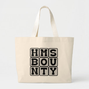 HMS Bounty, Literary Ship Large Tote Bag