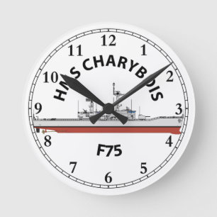 HMS CHARYBDIS - F75 - LEANDER ORIG  ROUND CLOCK