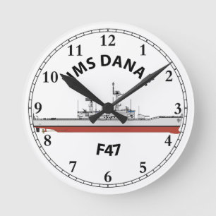 HMS DANAE - F47 - LEANDER ORIG  ROUND CLOCK