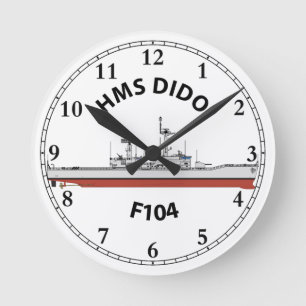 HMS DIDO - F104 - LEANDER ORIG ROUND CLOCK