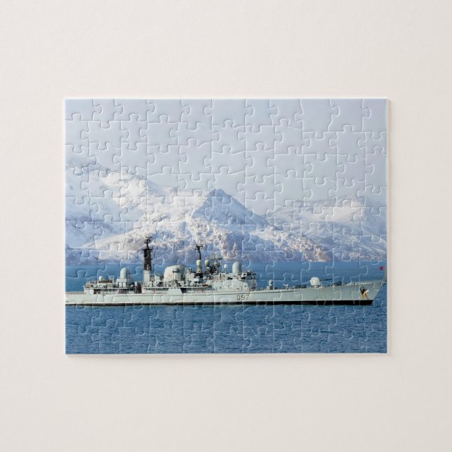 HMS Edinburgh - Vintage Nautical Destroyer Jigsaw Puzzle (Horizontal)