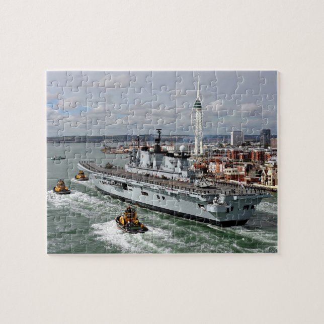 HMS Illustrious Vintage Nautical Aircraft Carrier Jigsaw Puzzle (Horizontal)