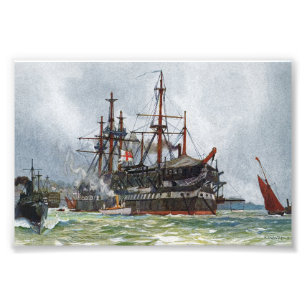 HMS Implacable a 74-gun third-rate ship Photo Print