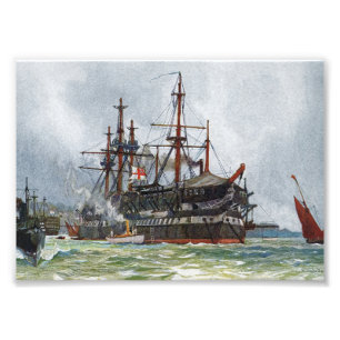 HMS Implacable a 74-gun third-rate ship Photo Print