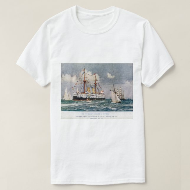 HMS inflexible ironclad Battleship 1876 T-Shirt (Design Front)