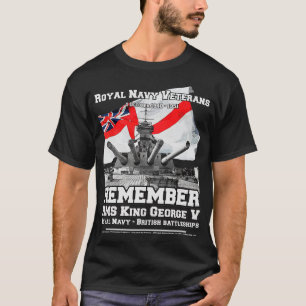 HMS King George Vclass battleship Veterans T-Shirt