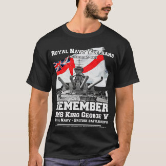 HMS King George Vclass battleship Veterans T-Shirt