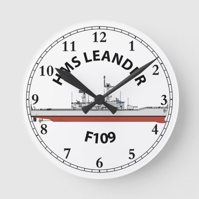 HMS LEANDER - F109 - LEANDER ORIG ROUND CLOCK (Front)