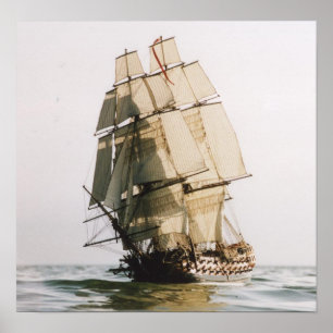 HMS Leopard Warship Poster