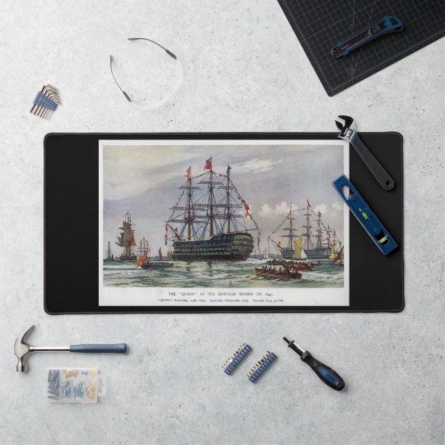 HMS Queen Battleship 1839 Desk Mat (Workstation)