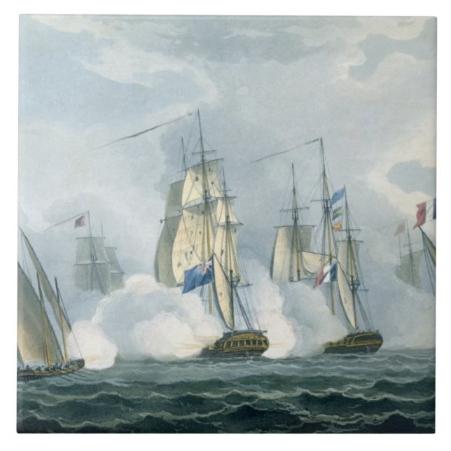 HMS Sirius, Captain Rowse engaging a French Squadr Tile (Front)