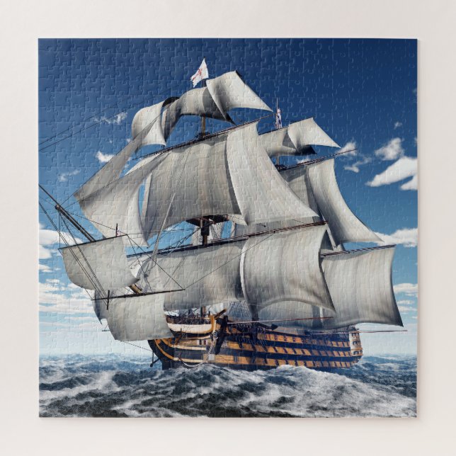 HMS Victory, 3D computer-generated illustration. Jigsaw Puzzle (Vertical)