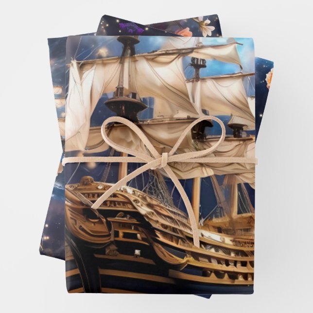 HMS Victory Lord Nelsons Ship  Wrapping Paper Sheet (In situ)