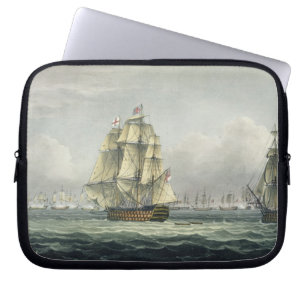HMS Victory sailing for the French line flanked by Laptop Sleeve