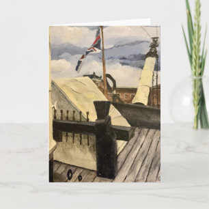 HMS Victory Ship Blank Greeting Card