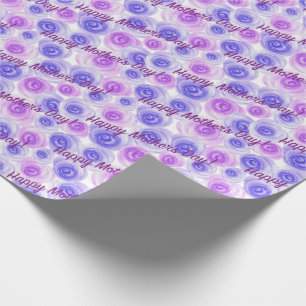 Hnad Painted Watercolor Rose Patterned Wrapping Paper