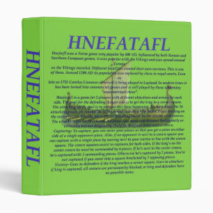 Hnefatafl game binder  green