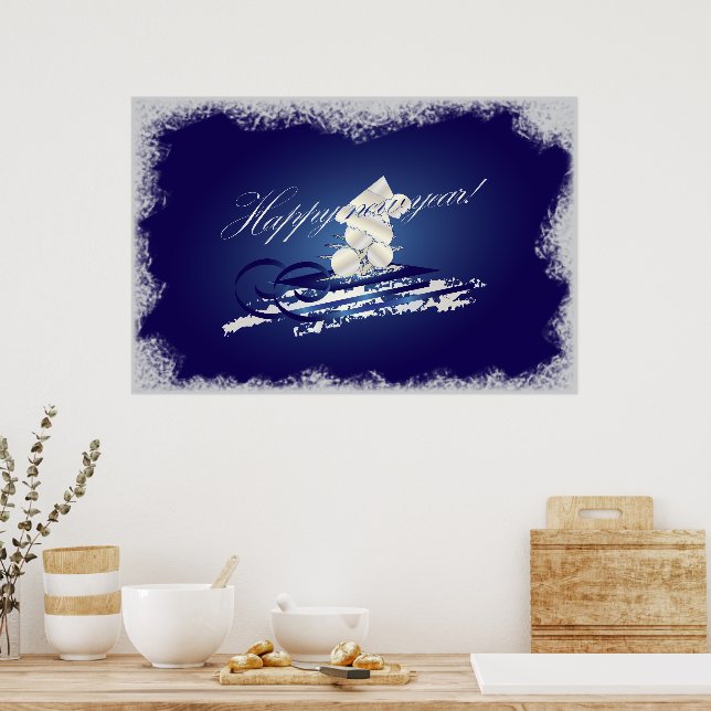 HNY sled Poster (Kitchen)