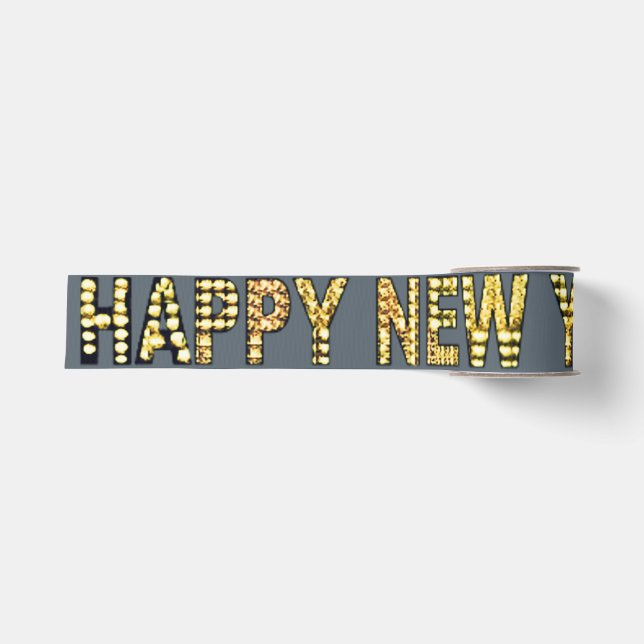HNY-Yellow-Gld Grosgrain Ribbon (Front)
