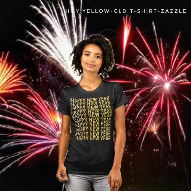 HNY-Yellow-Gld T-Shirt (Creator Uploaded)