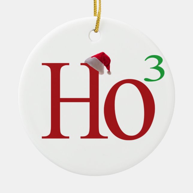 Ho3 (ho ho ho) ceramic ornament (Front)