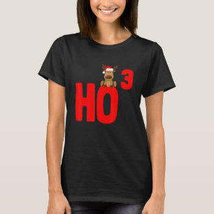 Ho 3 Math Teacher Funny Idea Cubed Christmas Santa T-Shirt
