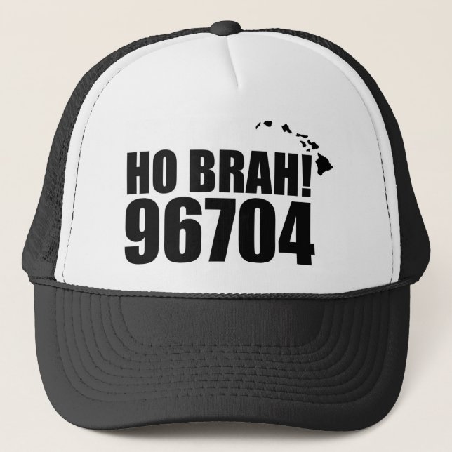 Ho Brah!...,Hawaii Zip Code Hats 96704 Capt. Cook (Front)