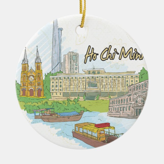 Ho Chi Minh Ceramic Ornament (Front)