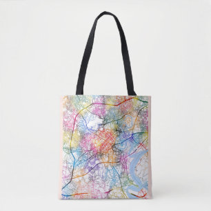 Ho Chi Minh City Vietnam City Map Tote Bag
