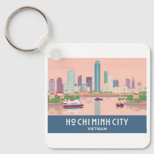 Ho Chi Minh City Vietnam Pastel Travel - Saigon Keychain