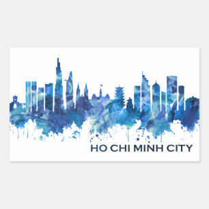 Ho Chi Minh City Vietnam Skyline Blue Sticker