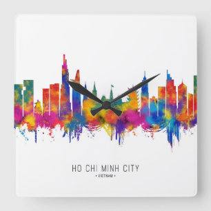 Ho Chi Minh City Vietnam Skyline Square Wall Clock